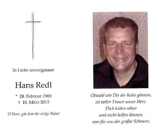 Nachruf Hans Redl